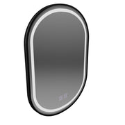 Miroir ovale LED 50x80 cm VETRO Touch, système anti-buée à intensité variable, cadre noir