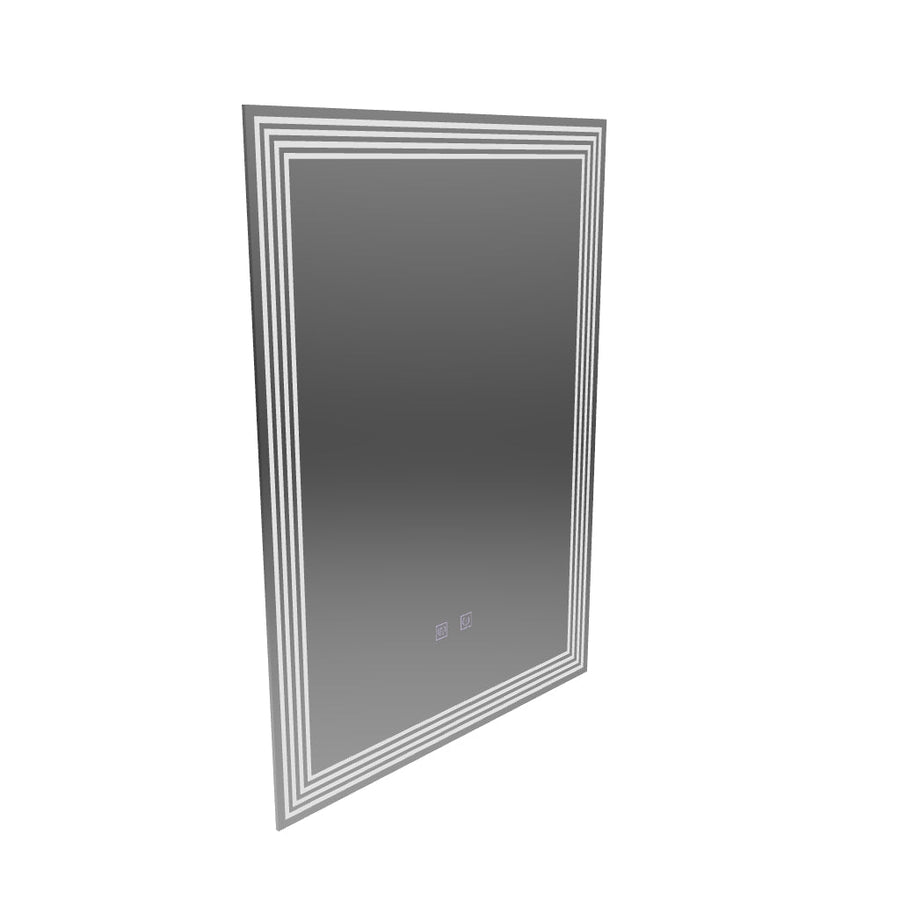 Miroir LED rectangulaire, anti-buée, 50x70cm, ADIS Basic Touch
