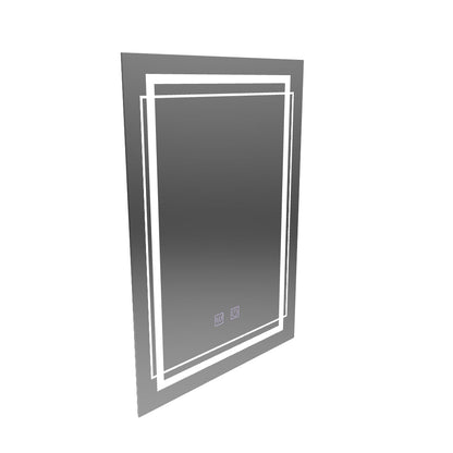 Miroir LED rectangulaire, 50x70cm, KOVEN Touch, système anti-buée, intensité variable