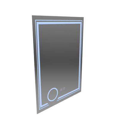 Miroir LED rectangulaire, 60x80cm, CANTO Touch, système anti-buée, intensité variable