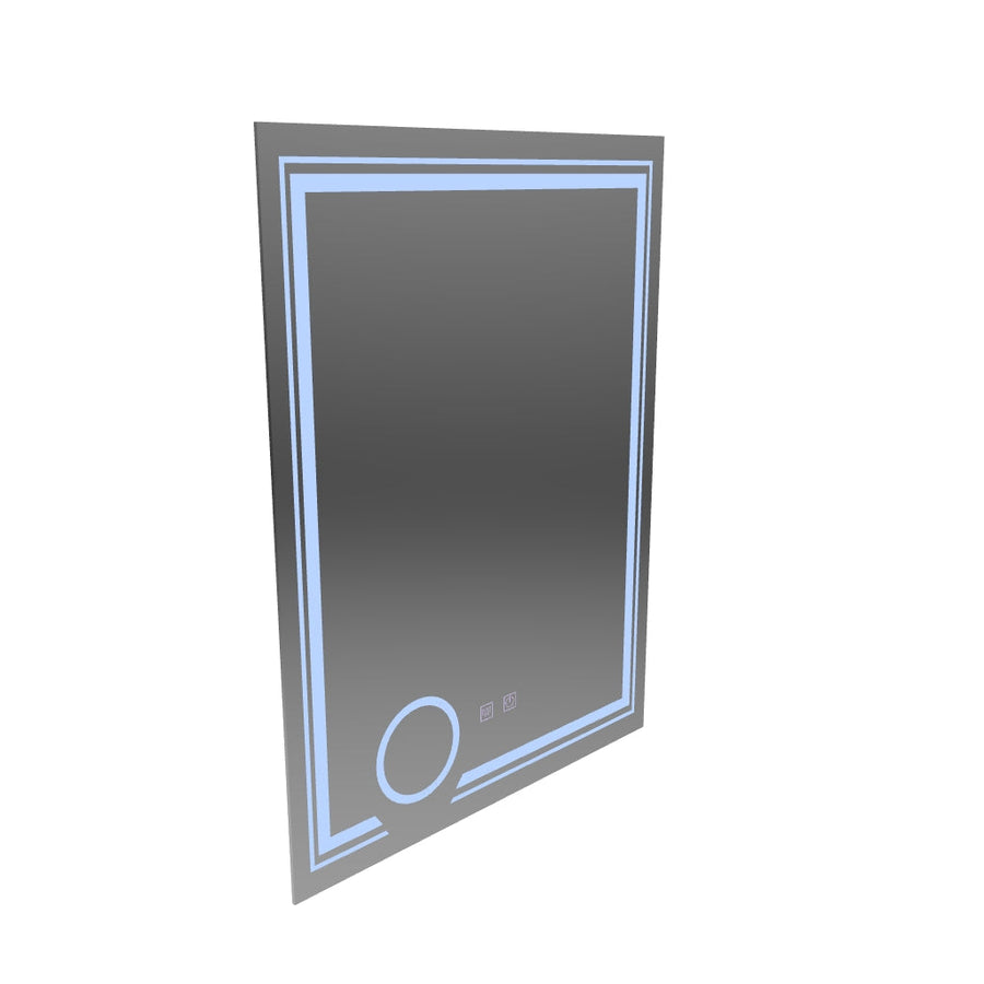 Miroir LED rectangulaire, 60x80cm, CANTO Touch, système anti-buée, intensité variable