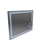 Miroir LED rectangulaire, 80x60cm, CANTO Touch, système anti-buée, intensité variable