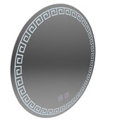 Miroir rond LED, 70 cm, Orhina Touch, système anti-buée, intensité variable