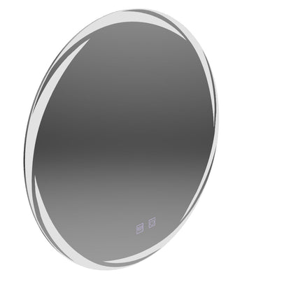 Miroir rond LED 60 cm, Spirallus Touch, système anti-buée, intensité variable