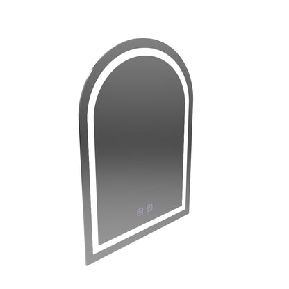 Miroir LED arqué 60x80cm, Arco Touch, système anti-buée, intensité variable
