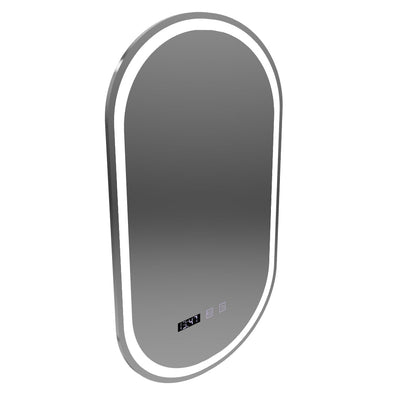 ONIRA Miroir Tactile LED Système de Désembuage, Horloge et Température 50x80 cm