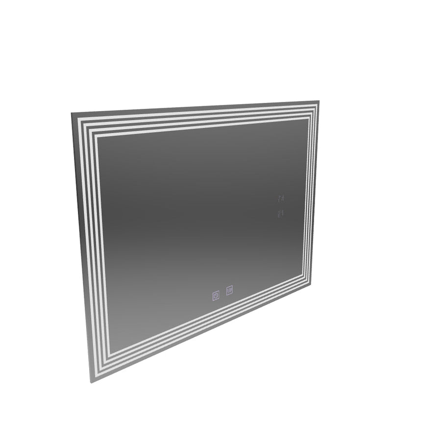 Miroir LED rectangulaire, anti-buée, 80x60cm, ADIS Basic Touch