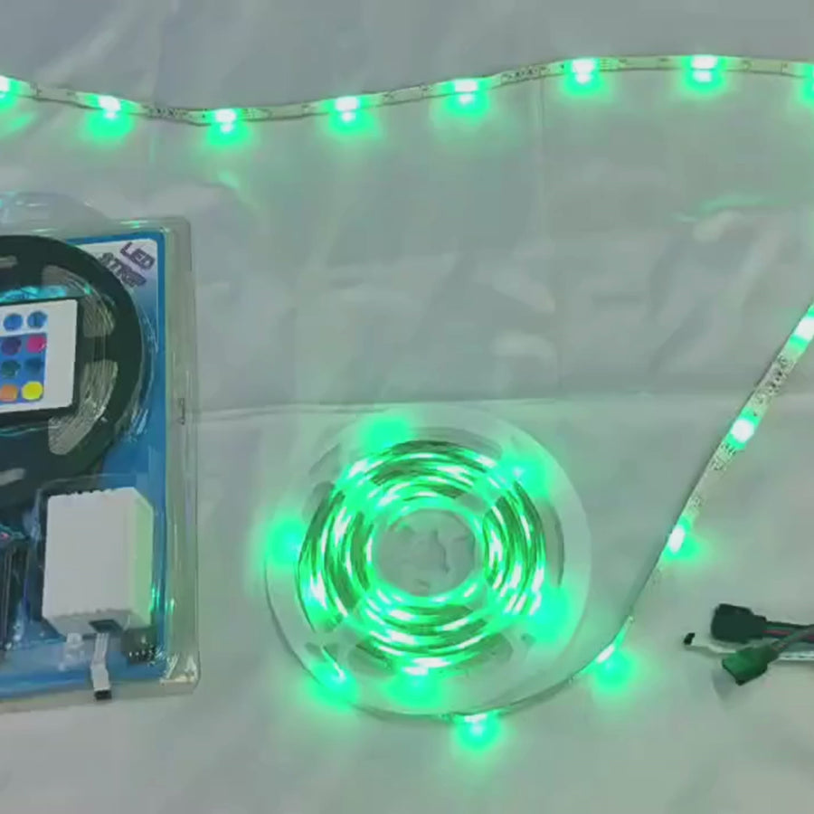 Kit Bande LED 2835 avec télécommande, RVB, 10W/m, 5m, IP44