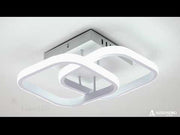 Lustre LED VERTEX Matrix, diamants superposés, cadres métalliques, 11 W, 2 diamants, lumière froide/chaude/neutre 3000K/4000K/6000K, blanc