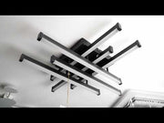 Lustre LED avec télécommande LINEX, 81W, 6 éléments, Linéaire, Lumière Froide/Chaude/Neutre, Gradable, Noir