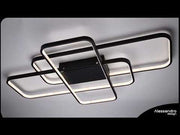 Lustre LED avec télécommande AXIS 95W, 3 Éléments, Lumière Froide/Chaude/Neutre, Dimmable, Noir