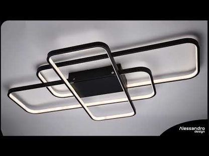 Lustre LED avec télécommande AXIS 95W, 3 Éléments, Lumière Froide/Chaude/Neutre, Dimmable, Noir