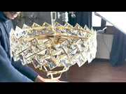 Lustre en cristal WINDSOR Nobile 5xE14, diamètre 40cm, or brillant, hauteur réglable