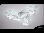 Lustre LED avec télécommande IPOMOEA 51W, 3 Étoiles, Lumière Froide/Chaude/Neutre, Dimmable, Blanc