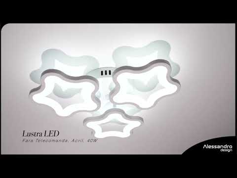 Lustre LED STELARIUM 22W, 3 Étoiles, Lumière froide, Blanc