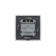 Prise Schuko simple, bornes sans vis, avec cadre en verre, Or, Livolo