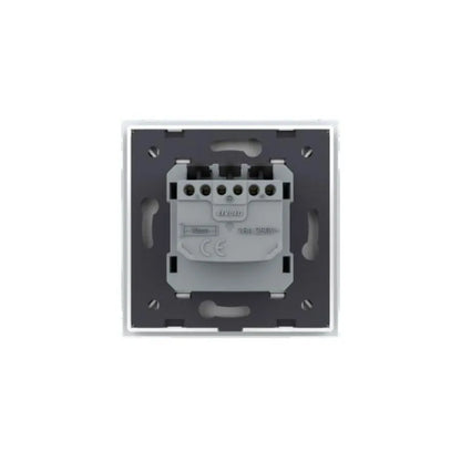 Prise Schuko simple, bornes sans vis, avec cadre en verre, Or, Livolo