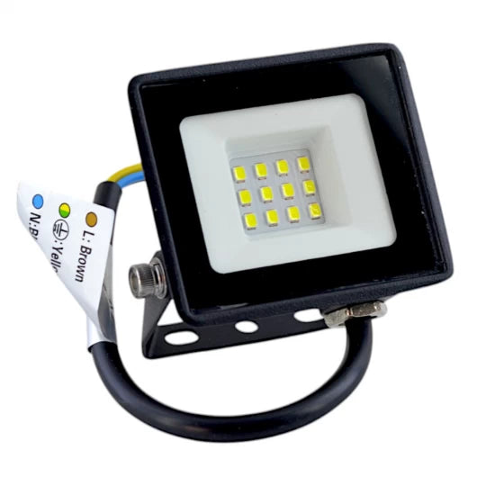 Projecteur LED 10W 6000K IP65 220-230V 12 sources Boîtier Métallique Noir Produits LED Titre par Défaut Alessandro Design