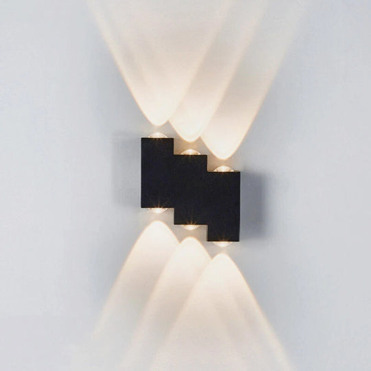 Applique murale LED AX232, Extérieure, 6 Sources, 6W, Noir, 3000K Appliques extérieures Default Title Alessandro Design