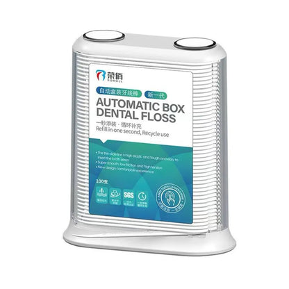 Lot de 100 cure-dents avec fil dentaire avec boîte jetable