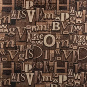 Lot de 10 papiers peints autocollants 3D en mousse souple marron, 80 cm x 70 cm x 6 mm, motif lettres marron clair