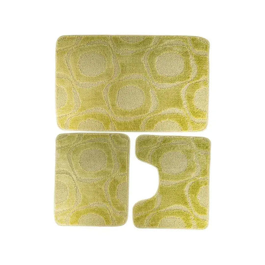 Lot de 3 tapis de salle de bain, 50x40 cm, vert, tapis de salle de bain antidérapants Default Title Alessandro Design