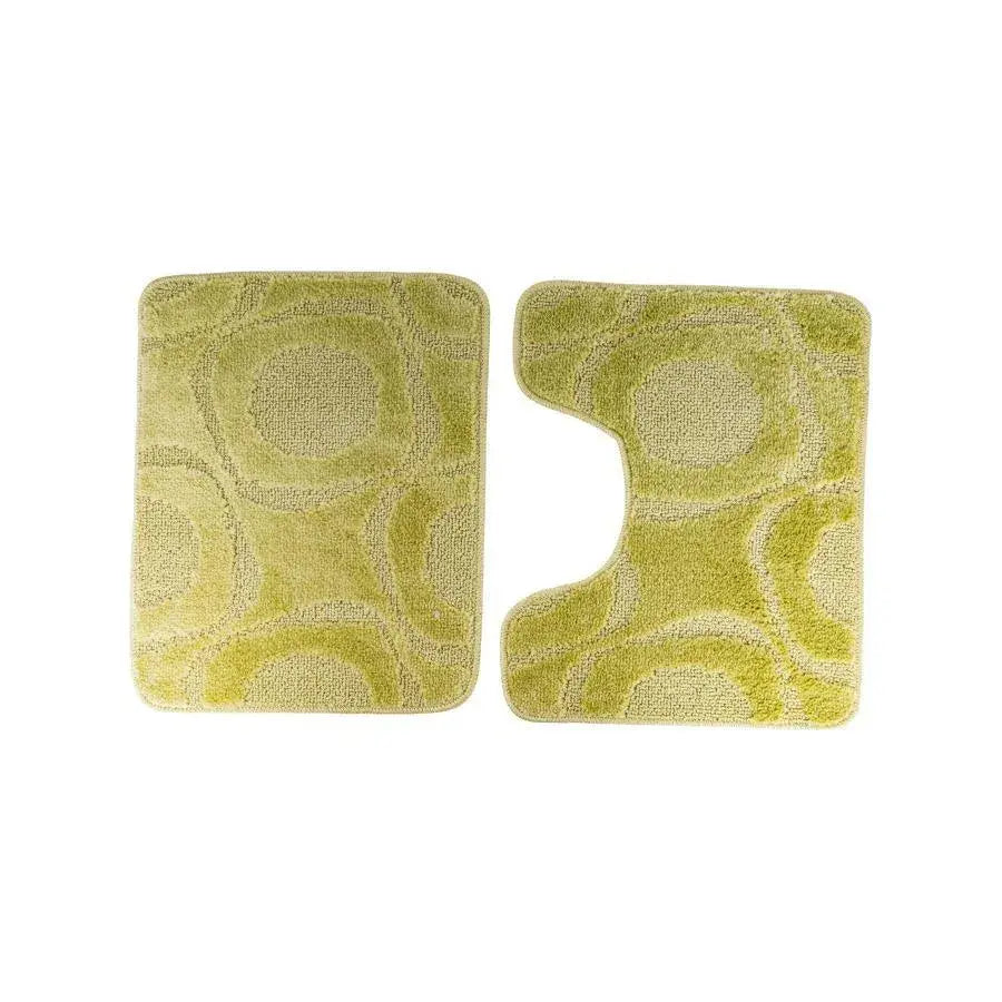 Lot de 3 tapis de bain, 50x40 cm, vert, antidérapant