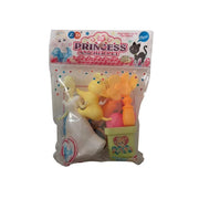 Ensemble de jouets en plastique princesse et chaton, Plastique, 9 pièces
