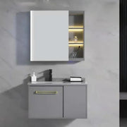 Ensemble de Meubles de Salle de Bain 60x47cm 3 Pièces Gris