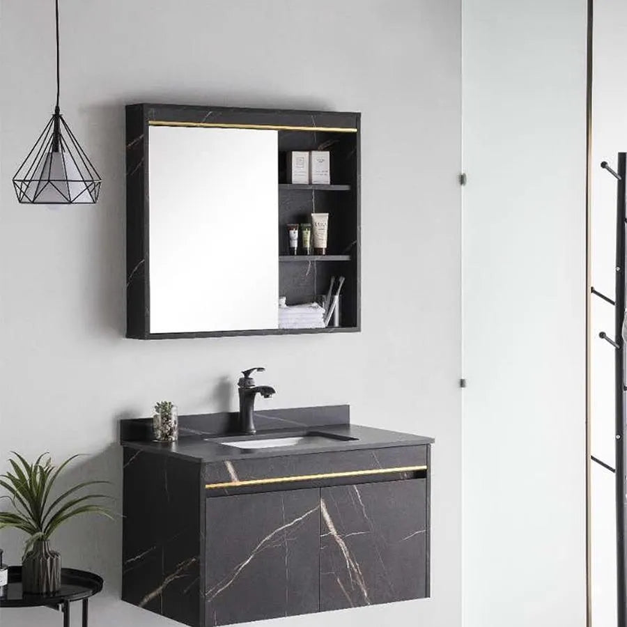 Ensemble de meubles de salle de bain 60x50cm 2 pièces noir