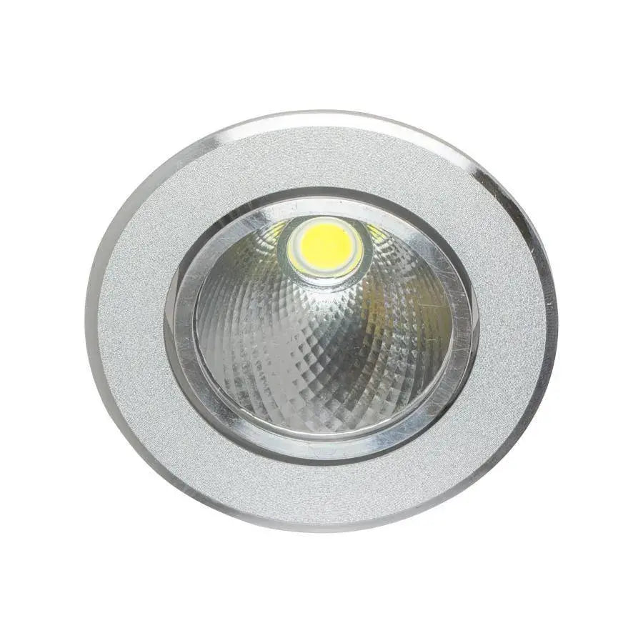 Spot LED encastrable, 5W, Métal, Argent