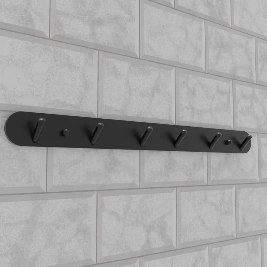 Porte-serviettes et accessoires de salle de bain 45 cm en aluminium noir