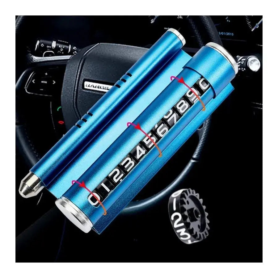 Support de voiture pour affichage du numéro de téléphone, bleu