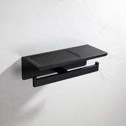 Porte-Papier Hygiénique Double avec Support Téléphone/Parfum Noir GJ603