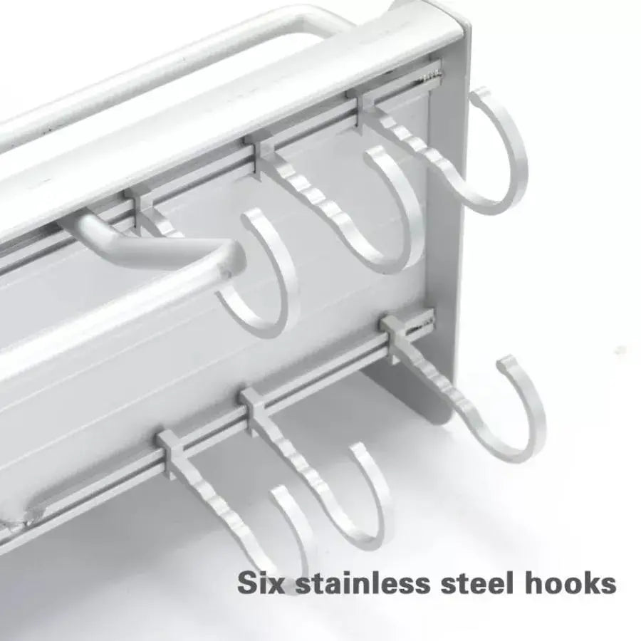 Support en métal pour ustensiles de cuisine, satiné, métal