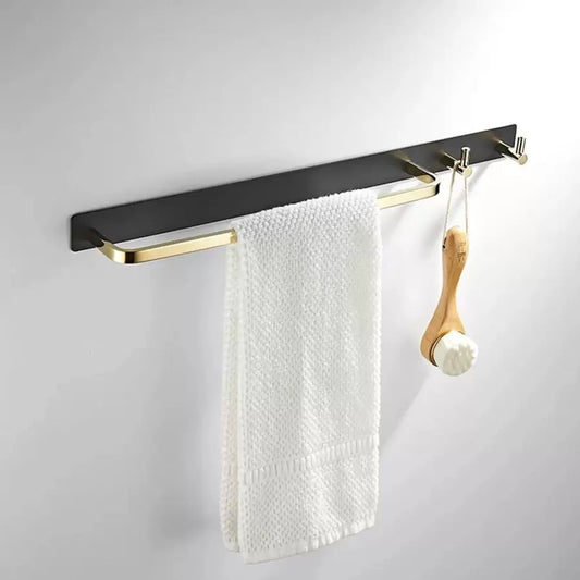 Porte-serviettes et accessoires de salle de bain noir or GJ621