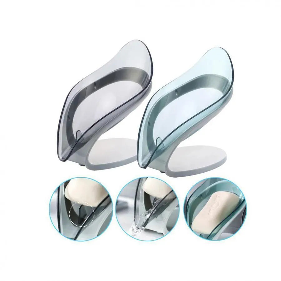 Porte-savon avec drain, plastique, 14*13*8 cm, rose