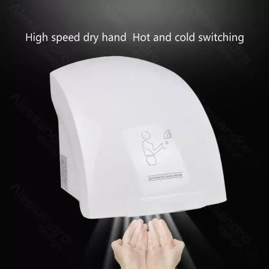 Sèche-mains avec capteur, 1800W, blanc, Abs