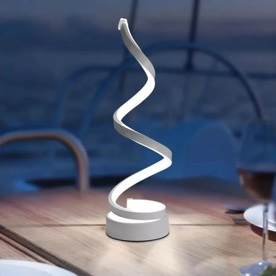 Veioza LED Genom, 24W, Lumière Froide/Chaude/Neutre, Plastique et Métal, Blanc Veioze & Lampadare Default Title Alessandro Design