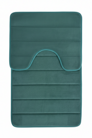 Lot de 3 tapis de bain, 50x40 cm, bleu, antidérapant