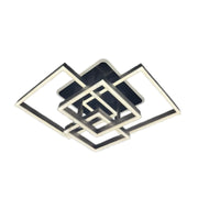 Lustre LED avec télécommande EMMA 190W, 4 Carrés, Lumière Froide/Chaude/Neutre, Dimmable, Noir