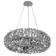 Lustre en cristal SEGOVIA Magno 10x E14, diamètre 60 cm, argent brillant, hauteur réglable