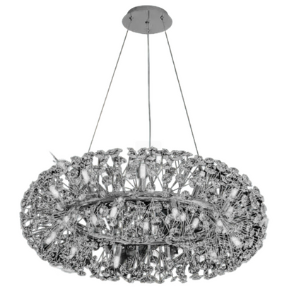 Lustre en cristal SEGOVIA Magno 10x E14, diamètre 60 cm, argent brillant, hauteur réglable