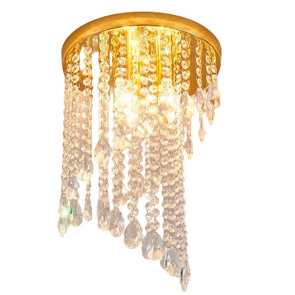 Lustra Cristal LINDERHOF Petito , Diametru 30cm, 2xE14, Auriu Lucios Lustre LED & Cristale Default Title Alessandro Design