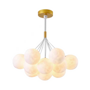 Lustre MODERNE, type Pendule, LOFT Bagliore, Globe, 7xG9, Hauteur Ajustable, Or