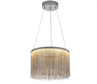 Lustre LED suspendu avec télécommande ILLUMINA MAGNUS, 38W, Lumière Froide/Chaude/Neutre, Dimmable, Chrome Brillant