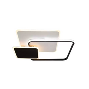 Lustre LED avec télécommande ANEMONA 71W, 3 Carrés, Lumière Froid/Chaud/Neutre, Dimmable, Noir