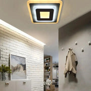 Lustre LED MORNIKA 14W, Diamètre 25cm, Carré, Lumière neutre, Blanc