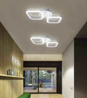 Lustre LED Dhara, 36W, 4000K, blanc, acrylique, IP.20